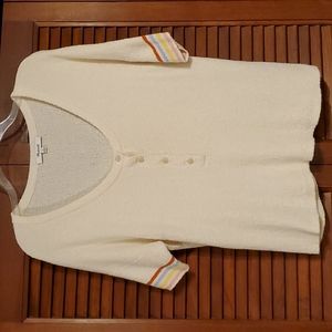 Pastel Cream Button-Up Women's Top